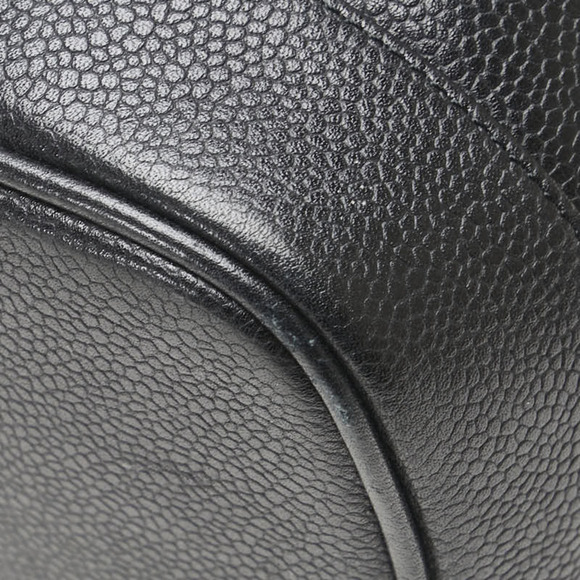 CHANEL Black Caviar Leather Logo Vanity Bag - Picture 5 of 14